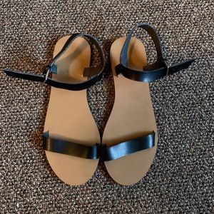 Black J. Crew Ankle Strap Sandals